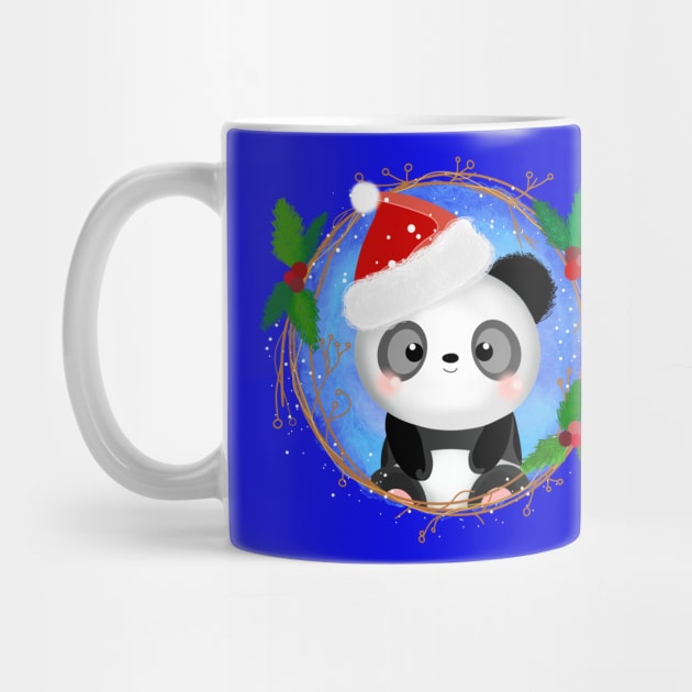 Cute little Christmas Panda by Miruna Mares